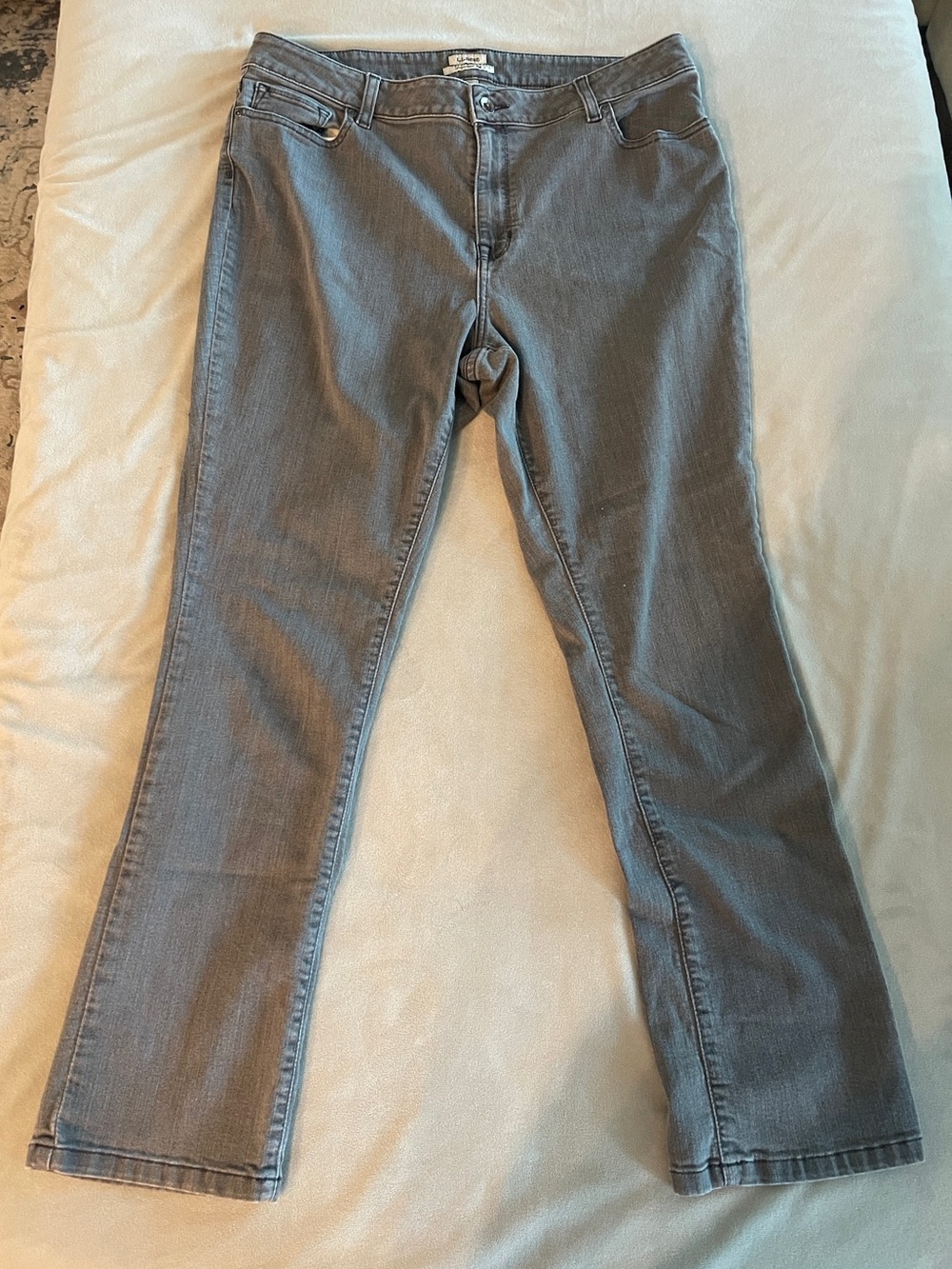 L.L. Bean Women's Gray Flare Jeans